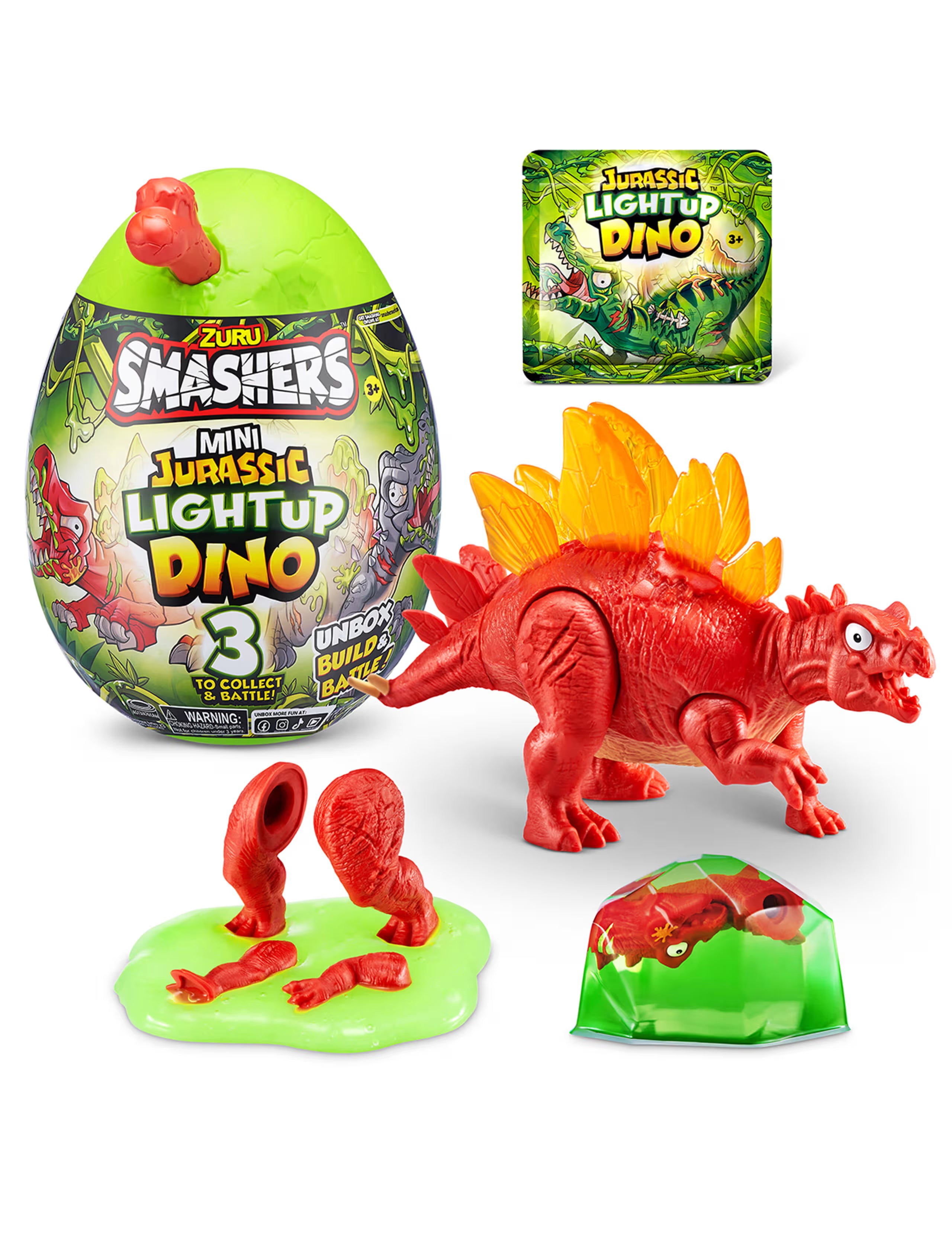 Smashers Mini Jurassic Light Up Dino Egg